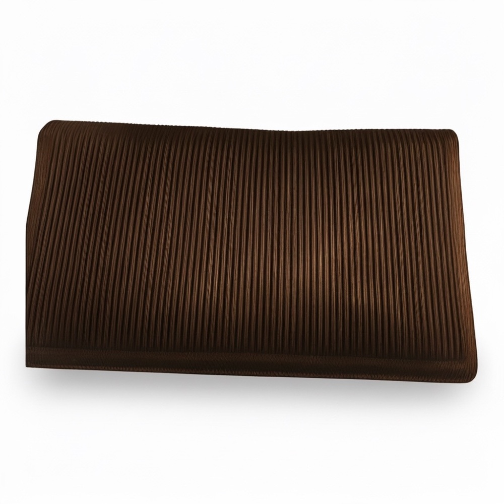 Elegant Coblentz Black Clutch with satin pleats and Silver Rhinestone accent. - Picture 2 of 3